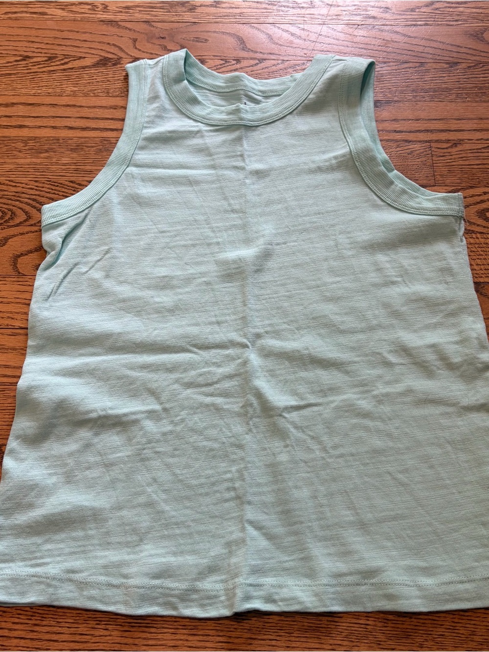 Loft Petite Harbor Tank Top Mint Green 100% Cotton